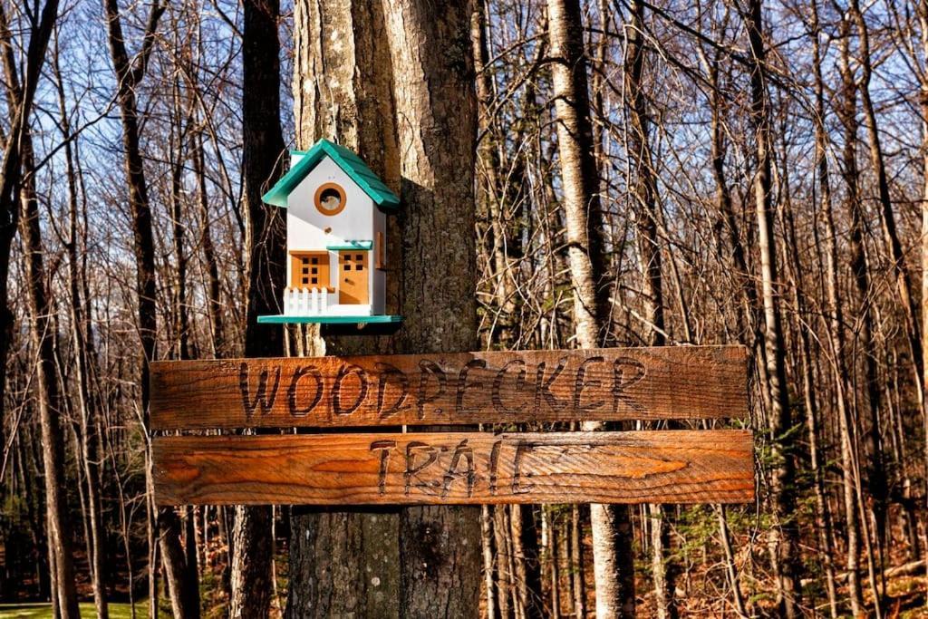Chalet Woodpecker Lodge - Chaleureux Avec Foyer. Orford Exterior photo